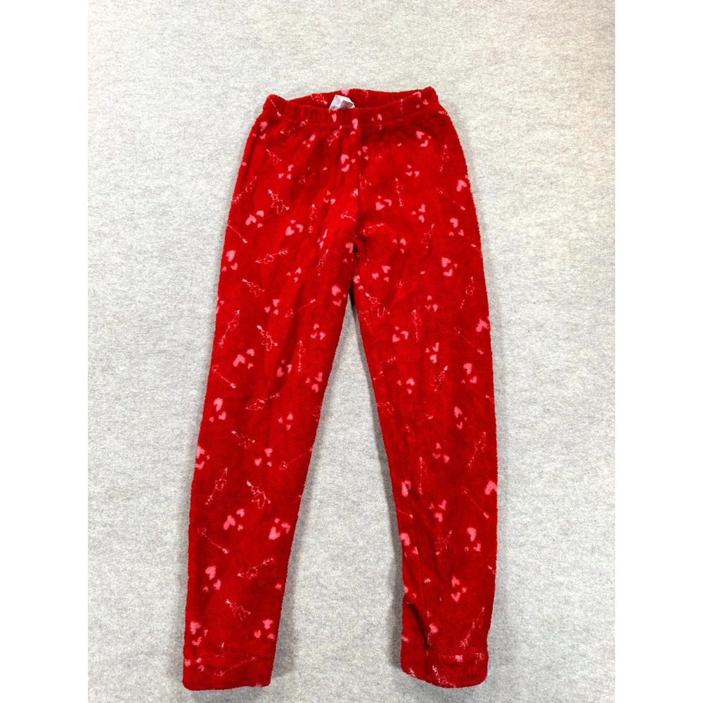 Bmagical Pajama Pants Women 8 Red Pink Heart And Arrow Tapered Leg Elastic Waist